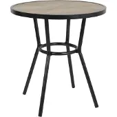 Gastronoble Table ronde d'extérieur Bolero Marston noire 700 mm