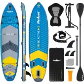 Rebel RBA-4507 Paddleboard SUP avec accessoires 335 cm, 140 kg, bleu