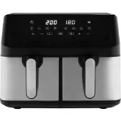 ProfiCook Friteuse à air chaud Air fryer double panier 9L Inox PC-FR1296H-Inox