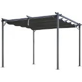 AGA Pavillon de jardin 3x3 m Gris