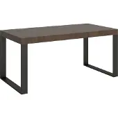 Itamoby Table Extensible 200/304X90 Cm En Noyer Tecno Avec Pieds Anthracite