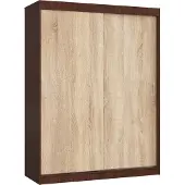 Akord Armoire Coulissante Mono Wengé/Chêne Sonoma 150X60X200