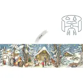 Richard Sellmer Verlag Calendrier de l'Avent panoramique « Hiver dans la forêt » avec motif de crèche