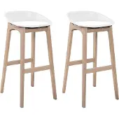 MOB-IN Lot de tabourets de bar en bois 65cm RIVA