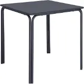 Bolero Table carrée en acier Adeline 700 mm bleu ardoise