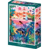 Pieces & Peace Pièces de Puzzle & Paix – Fonds Marins Colorés – 1000 pièces
