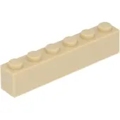 LEGO 10 pièces 3009 Brick 1x6 Part Basic Bricks 10 Beige