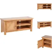 vidaXL Meuble TV 103x36x46 cm en chêne massif - Meuble TV
