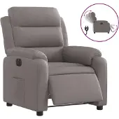 Syfax Fauteuil inclinable électrique Taupe Tissu