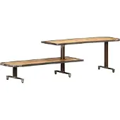 Syfax Meuble TV 160x30x40 cm Bois de manguier massif