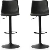 Zesso Stozy Tabouret de bar Fara noir - 2 pièces