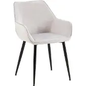 CLP Chaise de salle à manger Vessa - velours - couleur crème