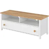 Minio Armoire RTV STORY 13 120cm Blanc / Chêne Nash