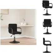 vidaXL Tabouret de bar noir velours - Tabouret de bar