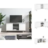 vidaXL Armoire TV Blanc 104x35x50 cm Bois composite - Meuble TV