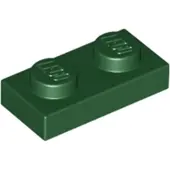 LEGO 50 pièces , pièce c. 3023 en vert foncé