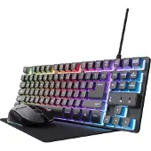 Trust GXT 794 Tastatur Maus enthalten Gaming USB Deutsch Schwarz (25393)