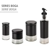 Wenko Distributeur d'huile et de vinaigre Boga 0,3 L noir