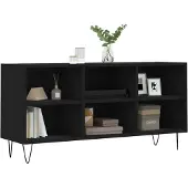 vidaXL Armoire TV 103.5x30x50cm bois sculpté noir