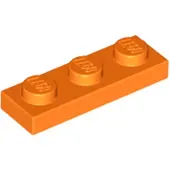LEGO 1x3 plaque 3623 - 50 pièces orange