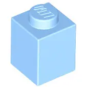 LEGO 50 pièces , pièces n° 3005 en bleu clair (Bright Light Blue)