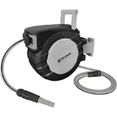 Fieldmann Enrouleur de Jardin Automatique FZH 1235, Tuyau 30 m, PVC Maillé 3 Couches, Pression 8 bar, Raccords 1/2'' et 3/4'' BSP