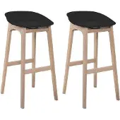 MOB-IN Lot de tabourets de bar en bois 65cm RIVA