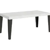 Itamoby Table Extensible 90X180/284 Cm Frêne Blanc Flamme Structure Anthracite