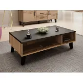 Mirjan 24 Table basse COLINA 1 – chêne wotan / noir