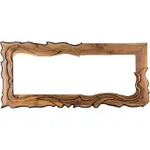 AEA Miroir en bois brun moderne et classique élégant