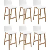 MOB-IN Lot de tabourets de bar en chêne 65cm TANNA