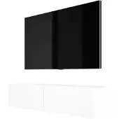 3Xeliving Meuble TV : Blanc mat, 140 x 34 x 32 cm. Dimensions : 140 x 34 x 32 cm