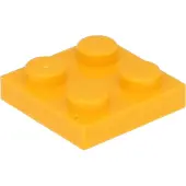 LEGO 2x2 assiettes 3022 - 100 pièces Léger orange clair