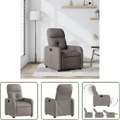The Living Store fauteuil inclinable tissu taupe
