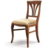 AEA Stuhl ohne Armlehne Esszimmerstuhl Holz Esszimmer Braun Design Klassisch