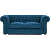 Wintech Chesterfield Max Borneo – Canapé deux places convertible-Velluto 11-wax black