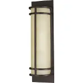 Elstead Lighting Applique murale Fusion, style grec, couleur bronze et ambre, 2xE27x60W, métal, dimensions : 43,2 x 12,7 x 10,2 cm, IP20, Feiss