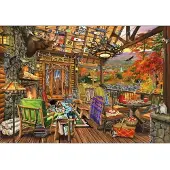 Bluebird Puzzle Puzzle Oiseau Bleu Puzzle Porche Adirondack - 1000 Teile Puzzle