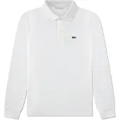 Lacoste Kids 847387 Long Sleeve Polo Blanc 6 Years Garçon