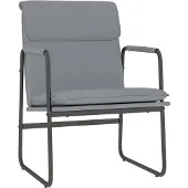 vidaXL Chaise Longue Gris Clair 55x64x80 Cm Tissu