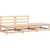vidaXL Canapé de jardin sans accoudoirs avec repose-pieds en pin massif
