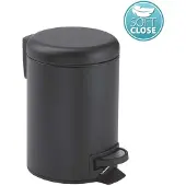 Gedy Sapho Accessoires de salle de bains - Corbeille Potty 5 l, Soft Close, noir mat 330914