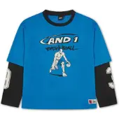 AND1 T-Shirt bleu / noir / blanc