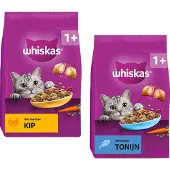 Whiskas Adult - Nourriture sèche complète pour chats adultes avec du poulet - 7 kg