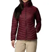 Columbia Veste Columbia Chaqueta con capucha Columbia Powder Pass II Hybrid rojo burdeos mujer pour Femme