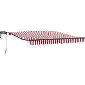Syfax Auvent rétractable Rouge et Blanc 300 x 250 cm