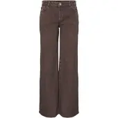 Pieces Selma Wide Leg Low Waist Jeans Marron 29 / 30 Femme