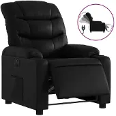Sonstiges Fauteuil inclinable électrique Noir Similicuir
