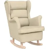 vidaXL Chaise à bascule crème 74x90x102 cm tissu