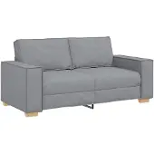 vidaXL Canapé 2 places Gris clair 140 cm Tissu